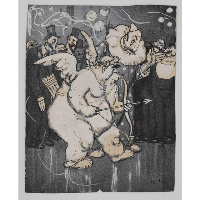 Cover for ''L'Asino'' is an original artwork by Gabriele Galantara. This the original sketch for the cover of ''L'Asino''...