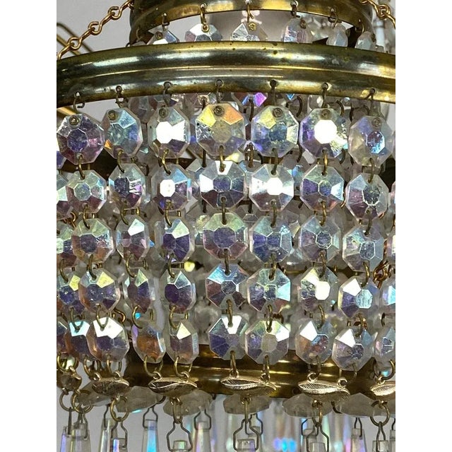 1960s Vintage Crystal Chandelier, 1960s For Sale - Image 5 of 11