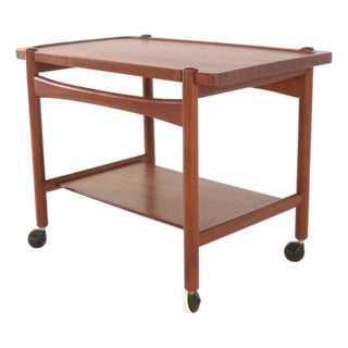 Teak Trolley by Hans J. Wegner for Andreas Tuck For Sale