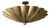Art Deco Brass Flush Mount Ceiling Light | Scalloped Flower Fixture, Brushed Brass For Sale