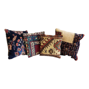 Antique Rug Pillows - Set of 4