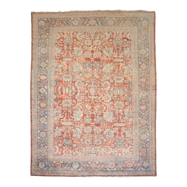 Large Antique Persian Mahal Rug For Sale