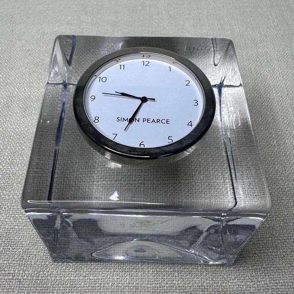 Simon Pearce Handmade Woodbury Glass Clock For Sale In Milwaukee - Image 6 of 9