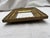 A single rectangle shape wood picture or mirror frame featuring applied decoration including gold gesso relief, faux wood...