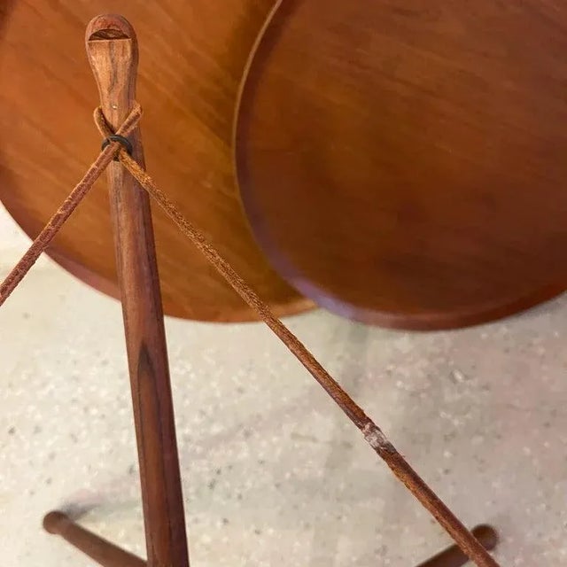 1950s Pair of Teak Folding Tray Tables by Nils Trautner for Ary Nybro, Sweden For Sale - Image 12 of 12