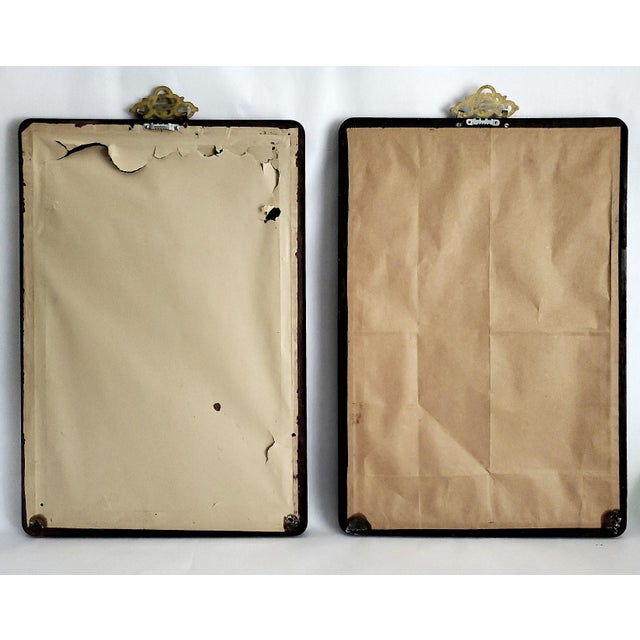 Chinese Portrait Paintings Reverse Glass Pair For Sale - Image 14 of 16