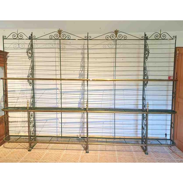 Bakers Shelf in Wrought Iron and Brass, 1900s For Sale - Image 6 of 18