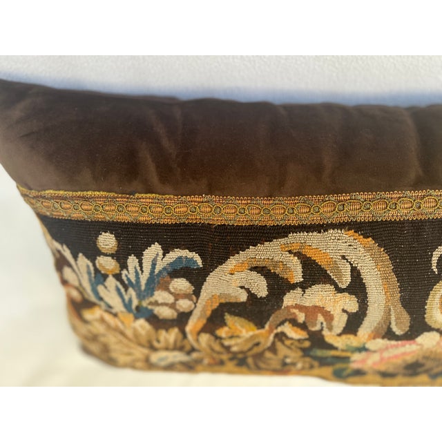 Pillow With 18th Century Tapestry For Sale - Image 4 of 5