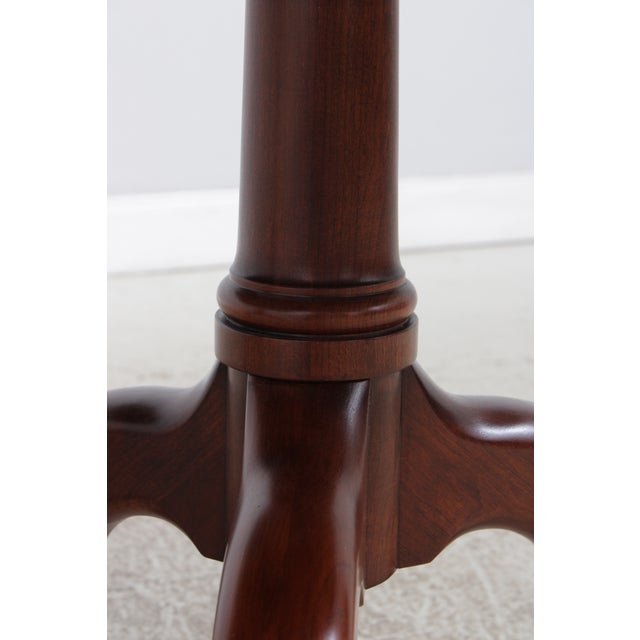 Henkel Harris Cherry Queen Anne Style Double Pedestal Dining Table For Sale - Image 17 of 18