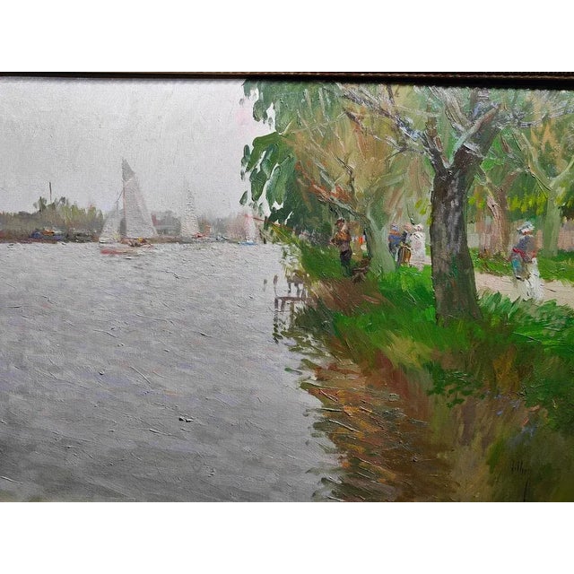 Impressionist Landscape, 20th Century, Oil Painting, Framed For Sale - Image 4 of 10