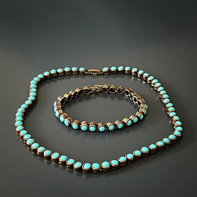 Turquoise Tennis Mystic Necklace For Sale - Image 15 of 16