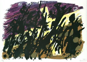 Alfred Manessier, Abstract Composition, 1975, Lithograph