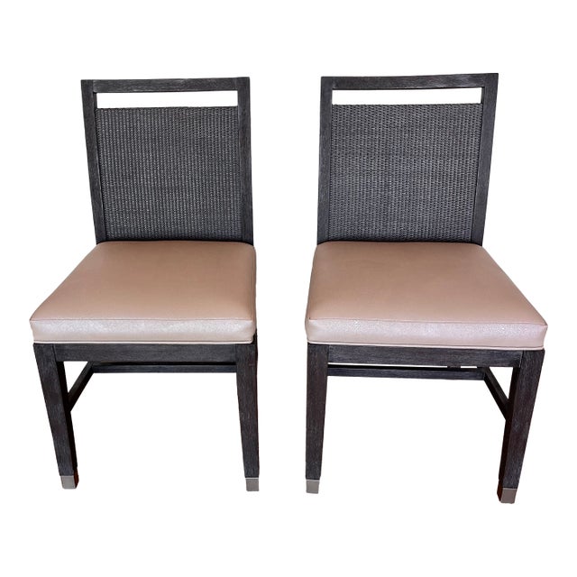 Vintage Palecek Augusto Side Chairs - A Pair For Sale