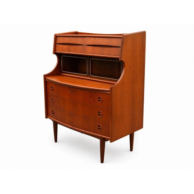 1950s Danish Teak Desk with Display Cabinet from Gunnar Falsig, 1950s For Sale - Image 5 of 6