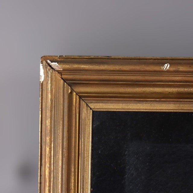 Textile Antique Oil on Canvas Painting, Portrait of a Scholar, C1830 For Sale - Image 7 of 12