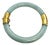 1960s Chinese Jadeite Jade and 14k Yellow Gold Hinged Bangle Bracelet For Sale