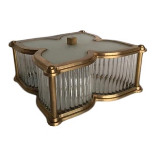 Brass Flushmount Light Fixture For Sale