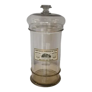 Large French Bon Bon Jar With Lid