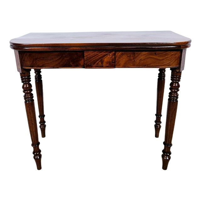 Antique Card Game Table in Mahogany, 1800s For Sale