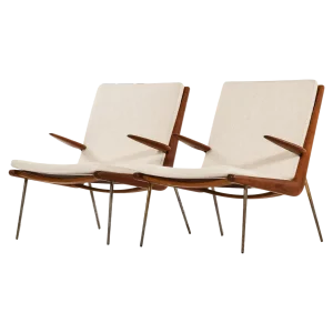 Set of Easy Chairs in Teak attributed to Peter Hvidt & Orla Mølgaard-Nielsen, 1950s