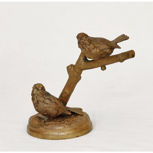 Bronze Pair of Sparrows on a Branch, 1890s, Bronze For Sale - Image 8 of 8