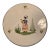 Vintage Hand Painted French Faience Wall Plaque or Trivet For Sale
