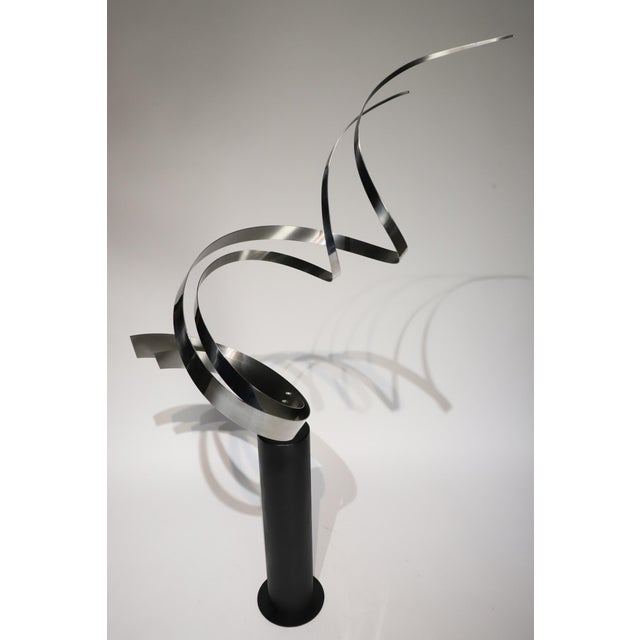 1990s Large Curtis Jere Swirl Floor Sculpture For Sale - Image 5 of 18