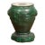 Antique Annamese Green Glazed Ceramic Garden Seat on Shaped Base For Sale