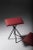 Set of Vintage Italian Stools in Red Faux Leather, 1960 For Sale - Image 4 of 9