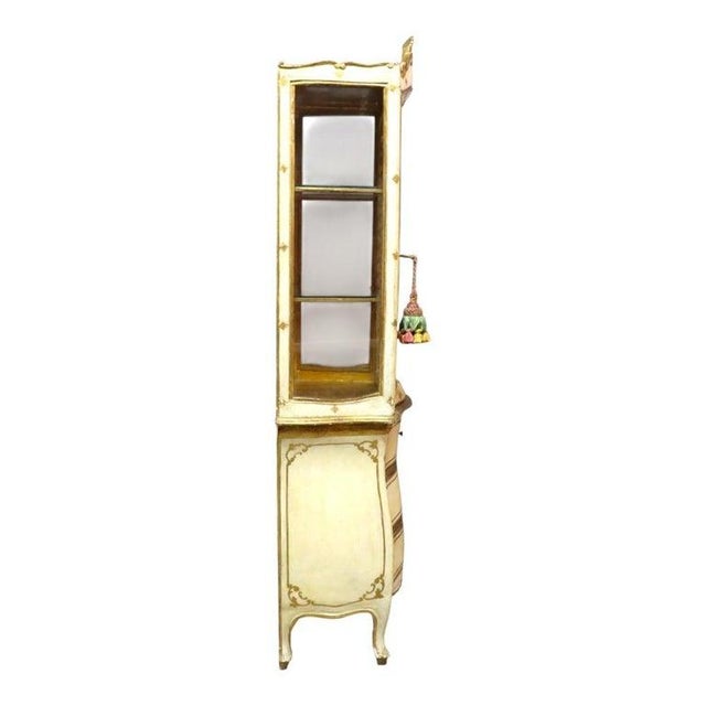 1960s Italian Franco Tacchi Vitrine on 3 Drawer Base With Gilt Trim For Sale - Image 14 of 15