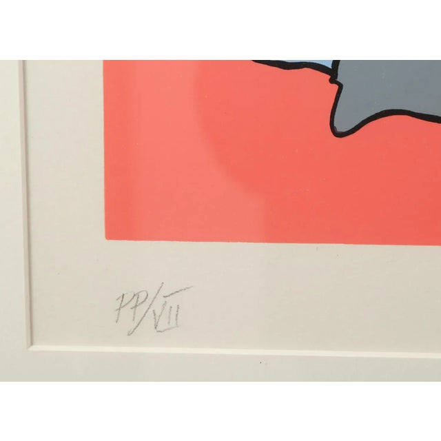 Pink 1978 Peter Max 'Angel' Signed & Numbered Pop Art Silkscreen, Framed For Sale - Image 8 of 10