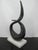 Late 20th Century Interlude Home Modernist Twist Metal Sculpture on Marble Base For Sale - Image 5 of 11
