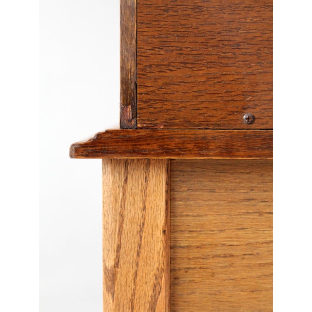 Vintage Oak Roll Top Secretary Desk For Sale - Image 15 of 17