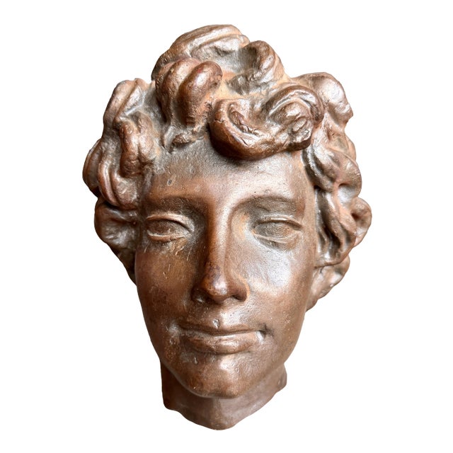 Vintage Bronze Head Fragment Life-Size Figure Bust For Sale