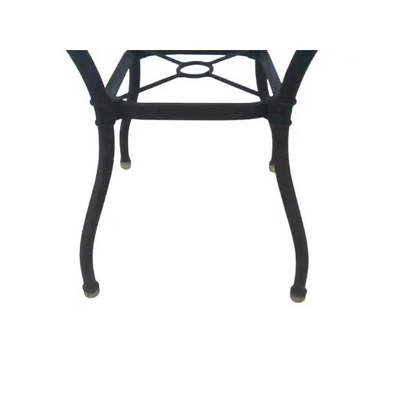 Traditional 1980s Bistro Set Marble Table and Two Chair by Hampton Bay New Paint Black Metal, 3 Pieces For Sale - Image 3 of 9