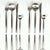 Contemporary Vintage Style Brushed Stainless Steel Cutlery Set by Rosseta Home - Place Settings for 10 / 40 Pieces For Sale - Image 4 of 8