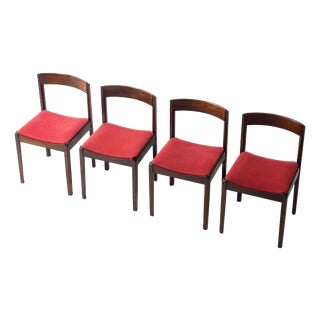 Dining Chairs in Rosewood by Dino Cavalli, 1970s, Set of 4 For Sale