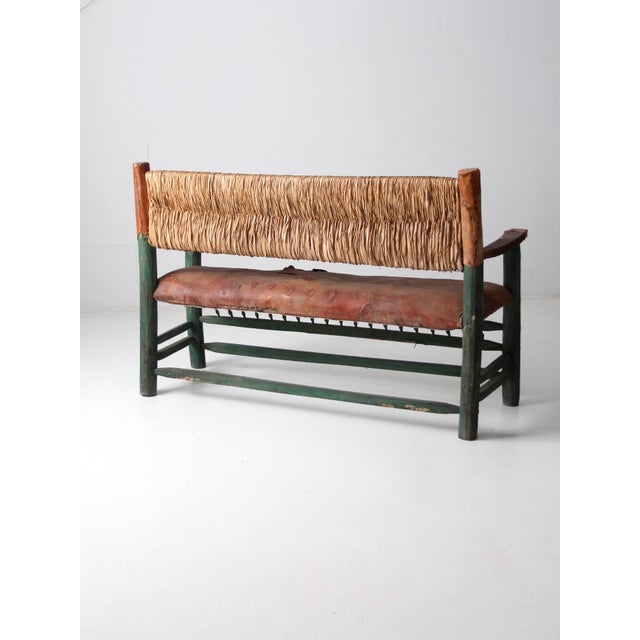 Mid 20th Century Vintage Mexican Hacienda Chair, Sofa and Loveseat Set For Sale - Image 5 of 15