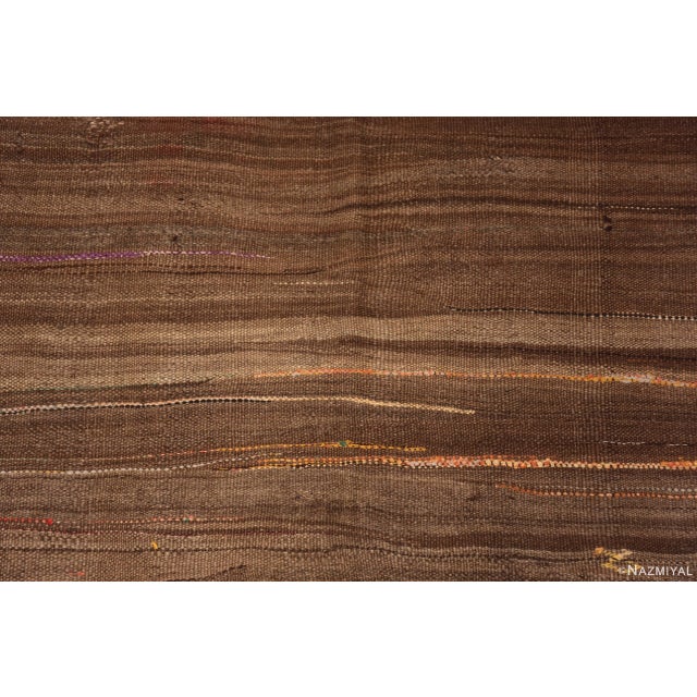 Textile Nazmiyal Collection Vintage Brown Moroccan Kilim Rug For Sale - Image 7 of 9