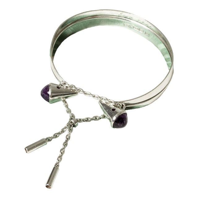 Silver and Amethyst Bracelet by Einari Ailio, 1961 For Sale