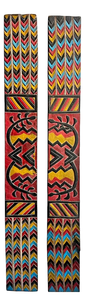 Pair of Vintage Amhara Painted Panels