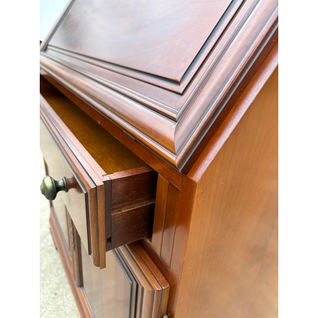Vintage English Mahogany Secretary Desk For Sale - Image 9 of 10