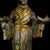 Late 20th Century Pair of Chinese Gilt Bronze Figural Lamp Holders - 13" Tall For Sale - Image 5 of 9