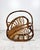 Vintage Leaf Shaped Rattan Magazine Holder Basket For Sale - Image 4 of 7