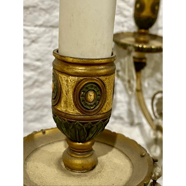 Late 19th Century Antique Neoclassical / Empire Revival Chandelier 6 Arm Wheat Design For Sale - Image 5 of 7