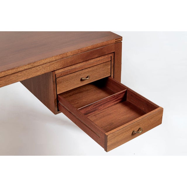 Danish Mahogany Executive Desk by Søborg Møbler, Mid Century Modern Desk For Sale - Image 11 of 16