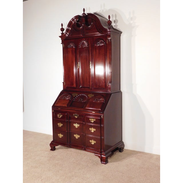 Brown Kindel Winterthur Collection Mahogany Updyke Shell-Carved Goddard Secretary Desk For Sale - Image 8 of 17