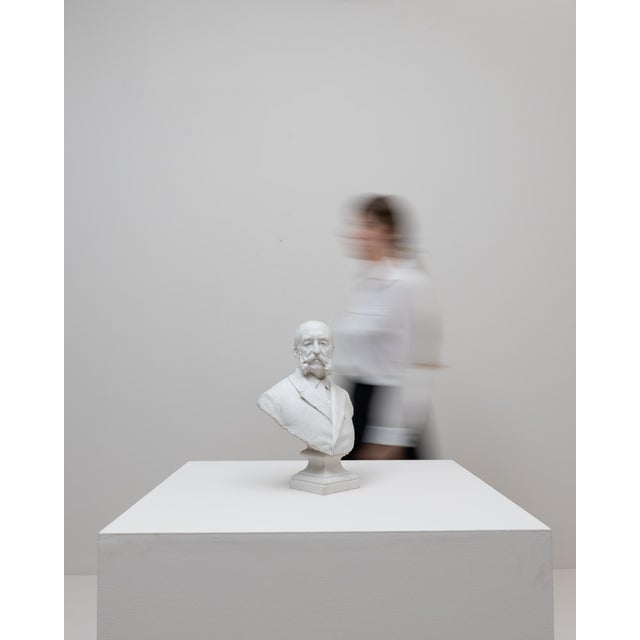 1900s French Bisque Porcelain Bust of Man For Sale In Greensboro - Image 6 of 18