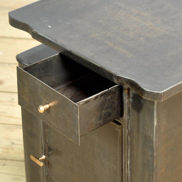 1930s Iron Bedside Table, 1930 For Sale - Image 5 of 11