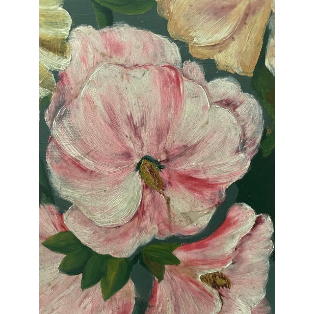 Victorian Victorian Floral Still Life Oil Painting on Board, Dated April 9, 1890, Original Gilt Gesso Frame For Sale - Image 3 of 11